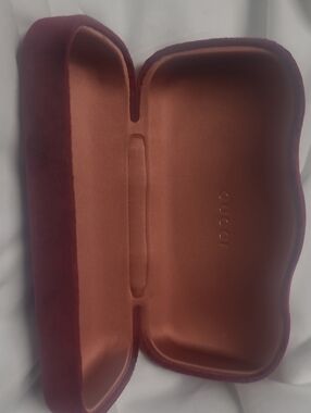 Gucci Velvet Sunglasses Case in Burgundy and Rose